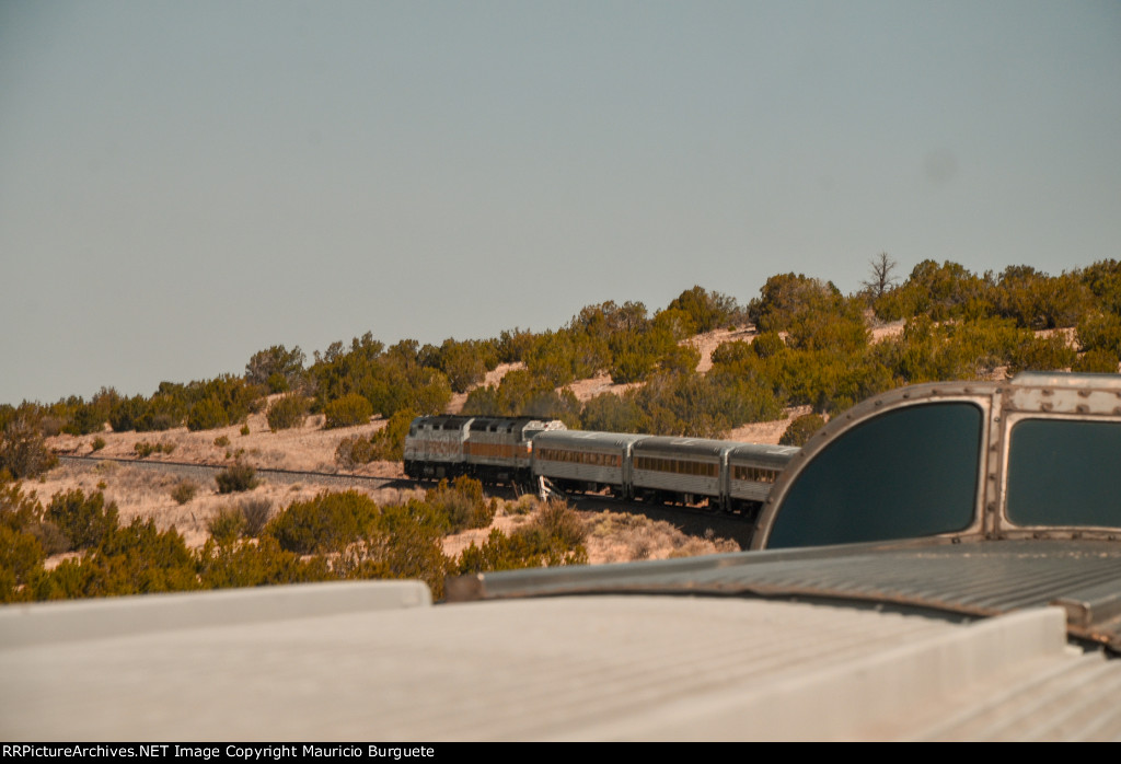 Grand Canyon Railway traveling to the Canyon